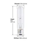 Feit - BP40T10/RP - 40 W T10 Specialty Incandescent Bulb E26 (Medium) White 1 Pack