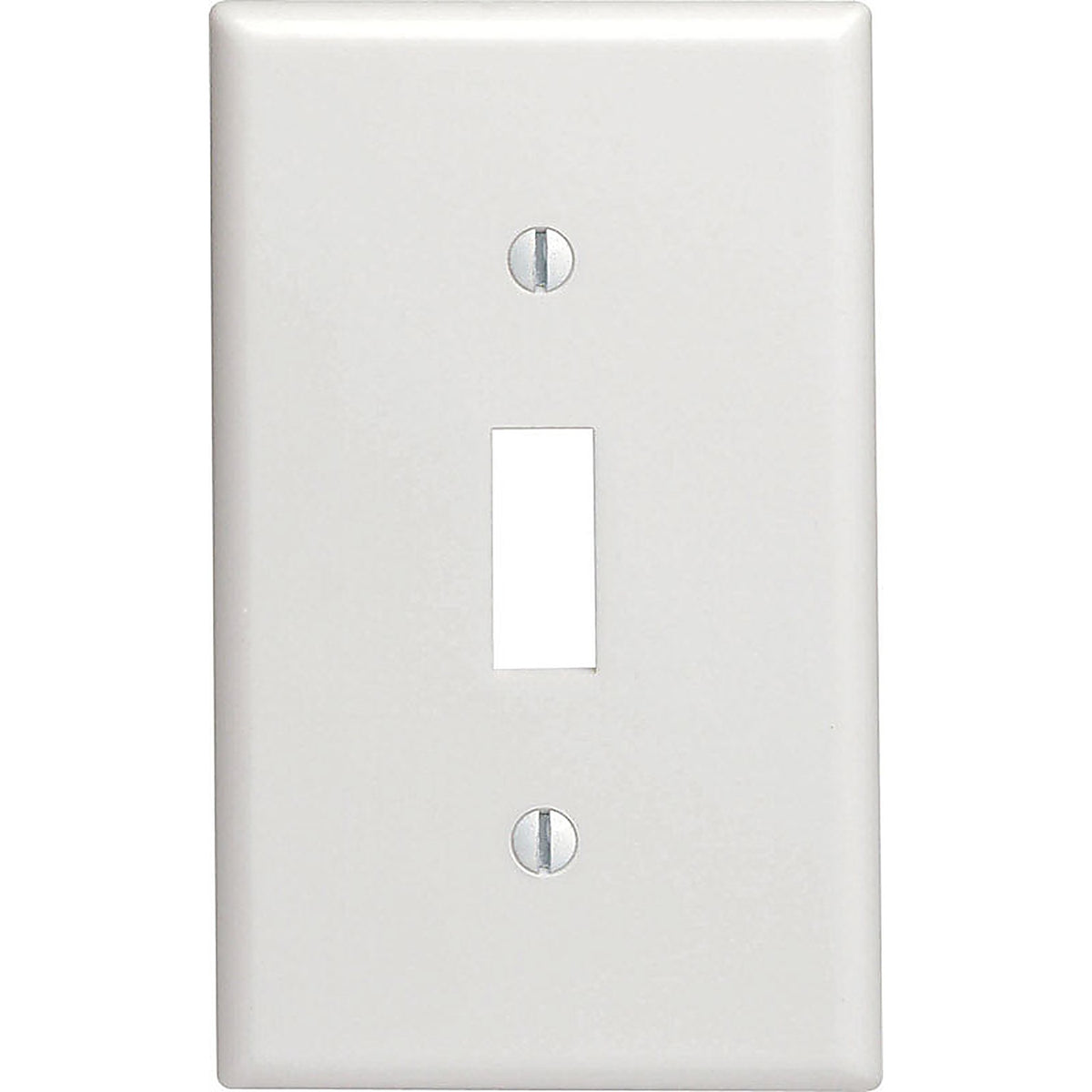 Leviton 00PJ1-00W White 1 gang Nylon Toggle Wall Plate 1/Pack