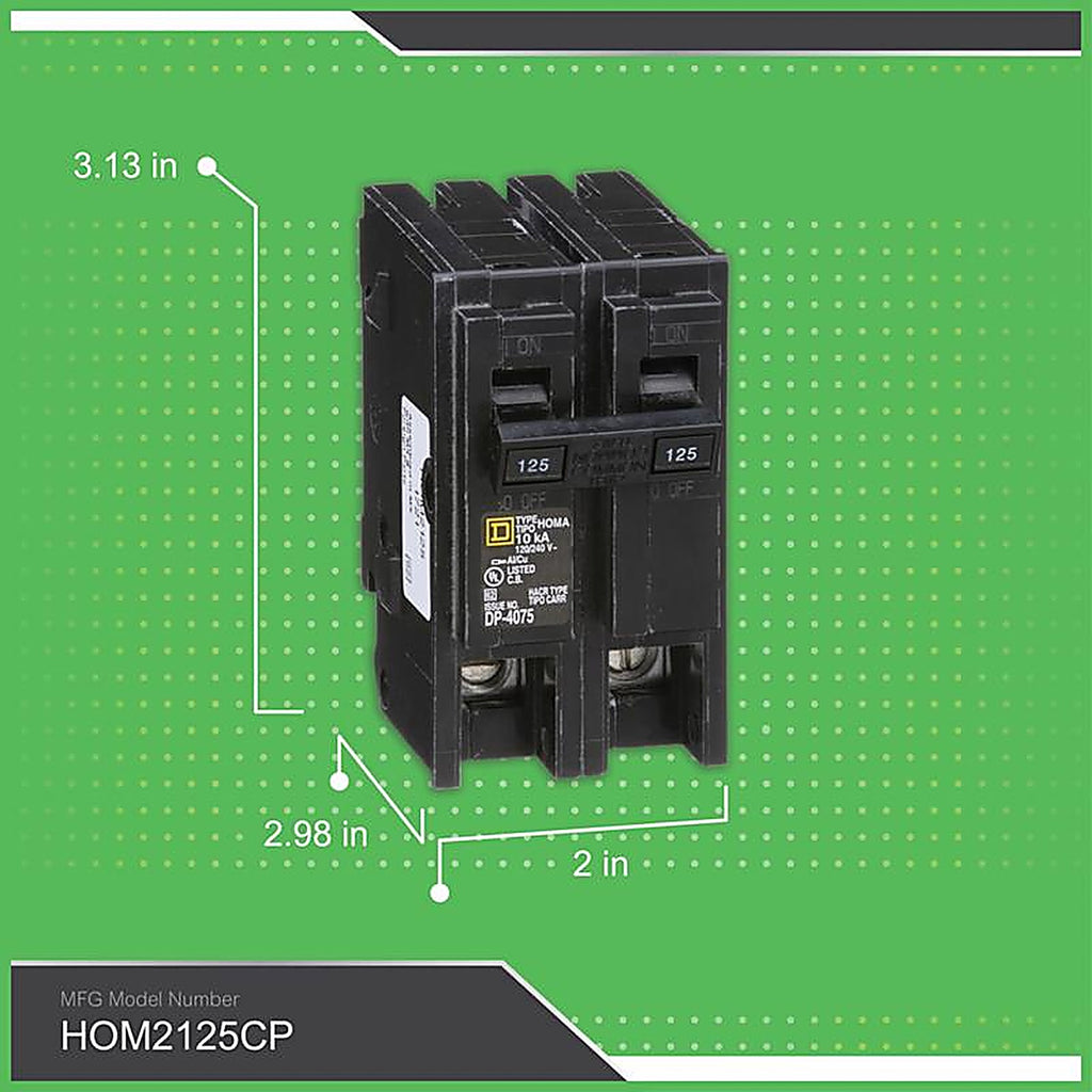 Square D - HOM2125CP - 125 Amps 2-Pole Circuit Breaker