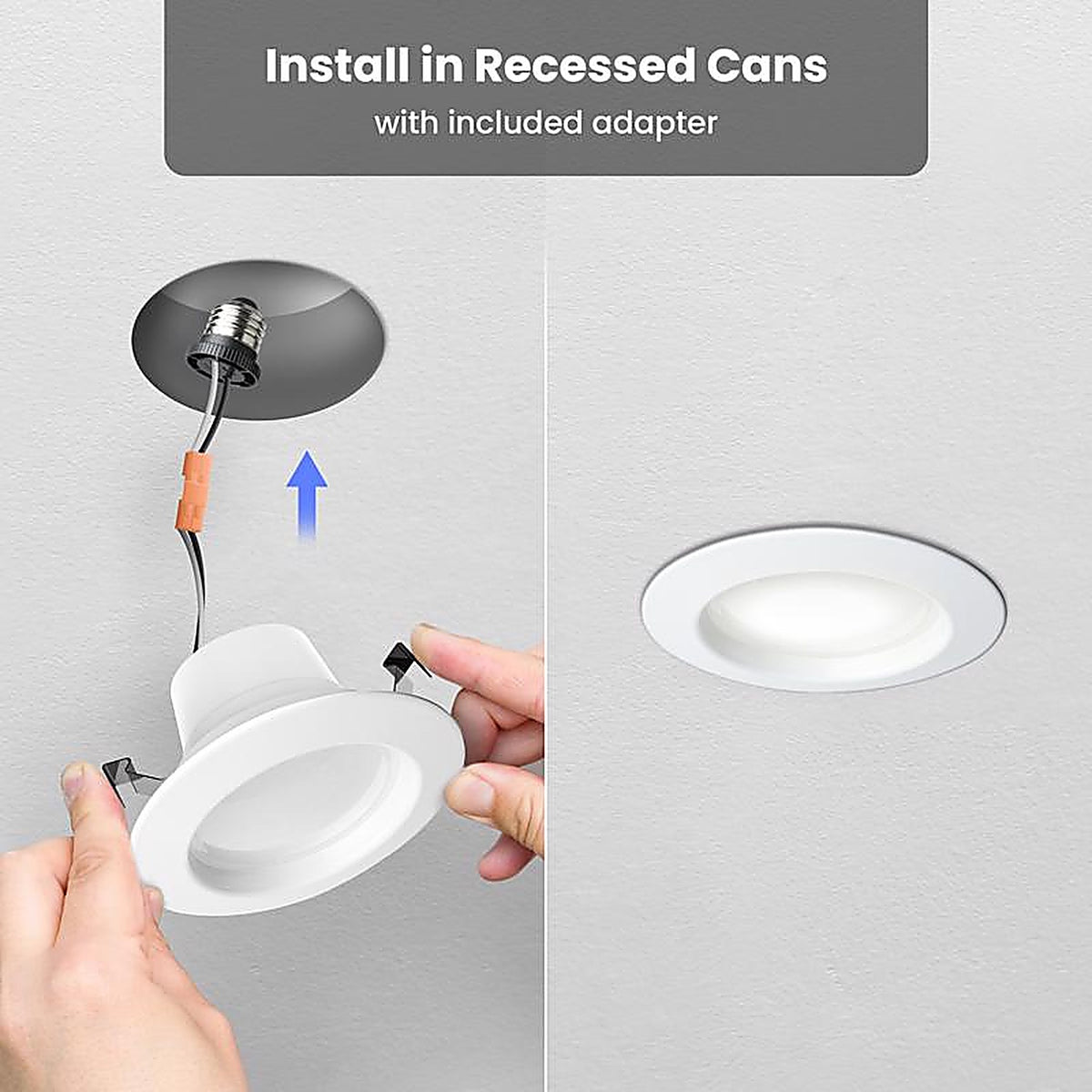 Feit Electric LEDR4/RGBW/AG Frost White 4 in. W Aluminum LED Dimmable Recessed Downlight 8 W