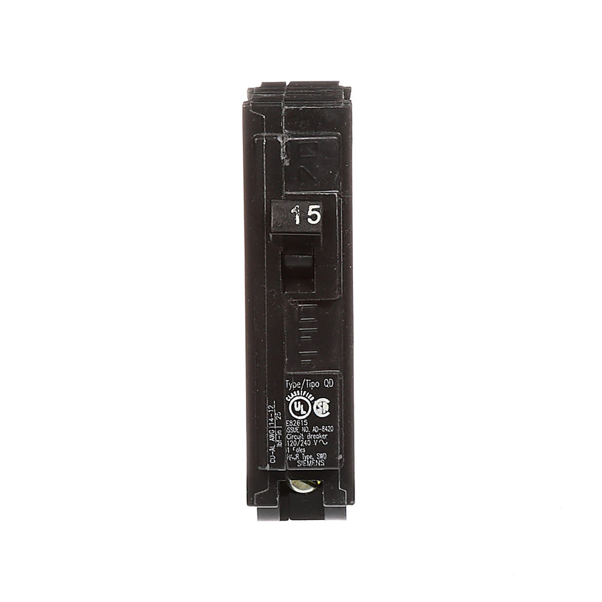 Siemens D115 15 amps Single Pole Circuit Breaker