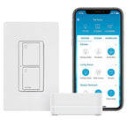 Lutron - P-BDG-PKG1WS - Caseta 5 Amps Single Pole 3-Way Smart-Enabled Dimmer Switch White 1 Pack