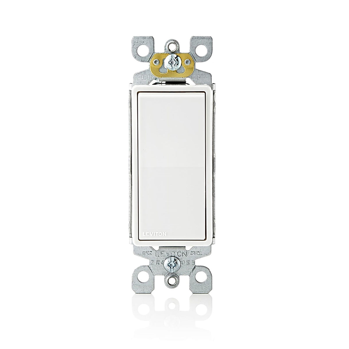 Leviton 05601-5AW 15 amps Single Pole Antimicrobial Treated Rocker AC Quiet Switch White 5/Pack