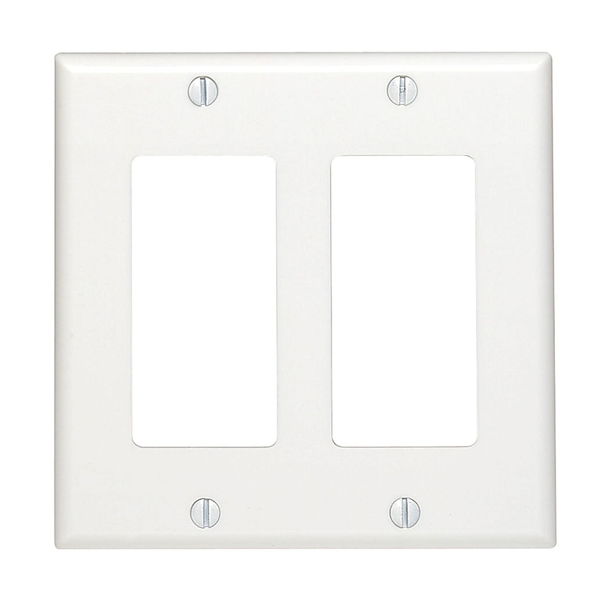 Leviton 80409-2AW Decora White 2 gang Thermoset Plastic Rocker Wall Plate 1/Pack