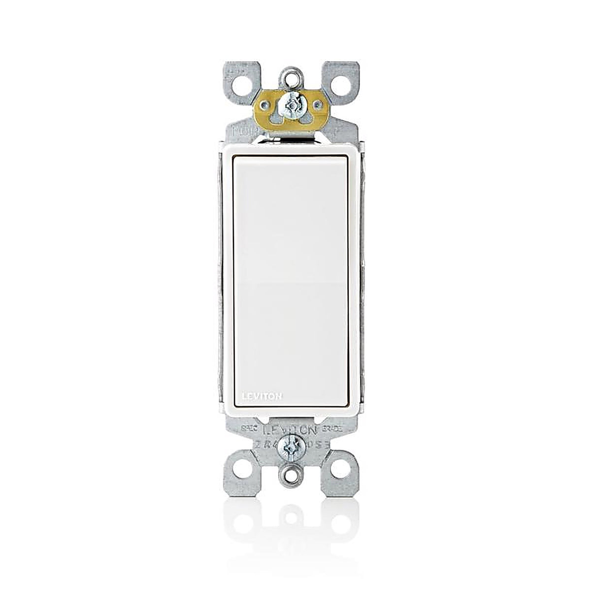 Leviton 05603-2AW 15 amps 3-Way Antimicrobial Treated Rocker AC Quiet Switch White 1/Pack