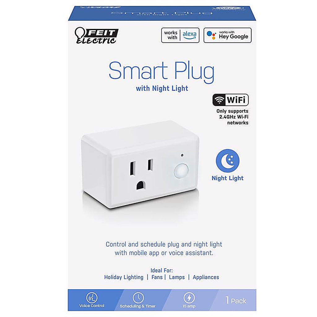 Feit Electric PLUG/NL/WIFI Residential Plastic Smart Plug with Night Light 1-15R Boxed