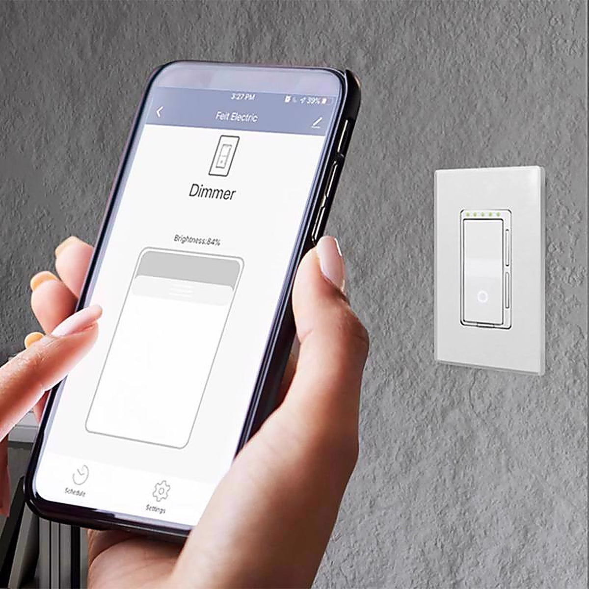 Feit Electric DIM/WIFI White 150 W Smart Dimmer Switch 1 pk