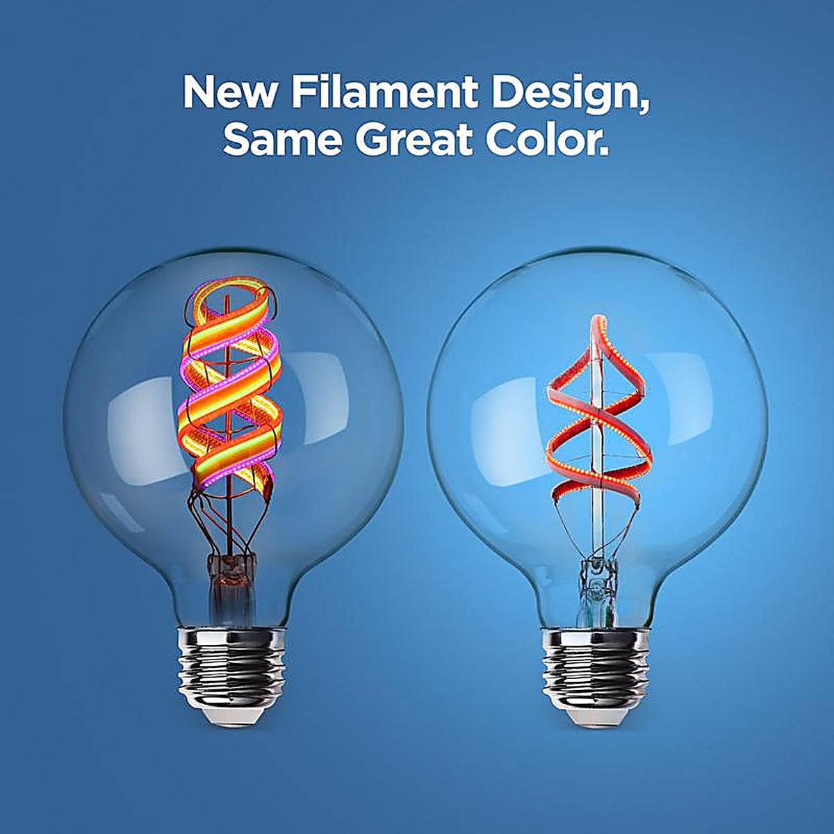 Feit Electric G3060/RGBWFILAG G30 E26 (Medium) LED Smart Bulb Color Changing 60 W 1 pk