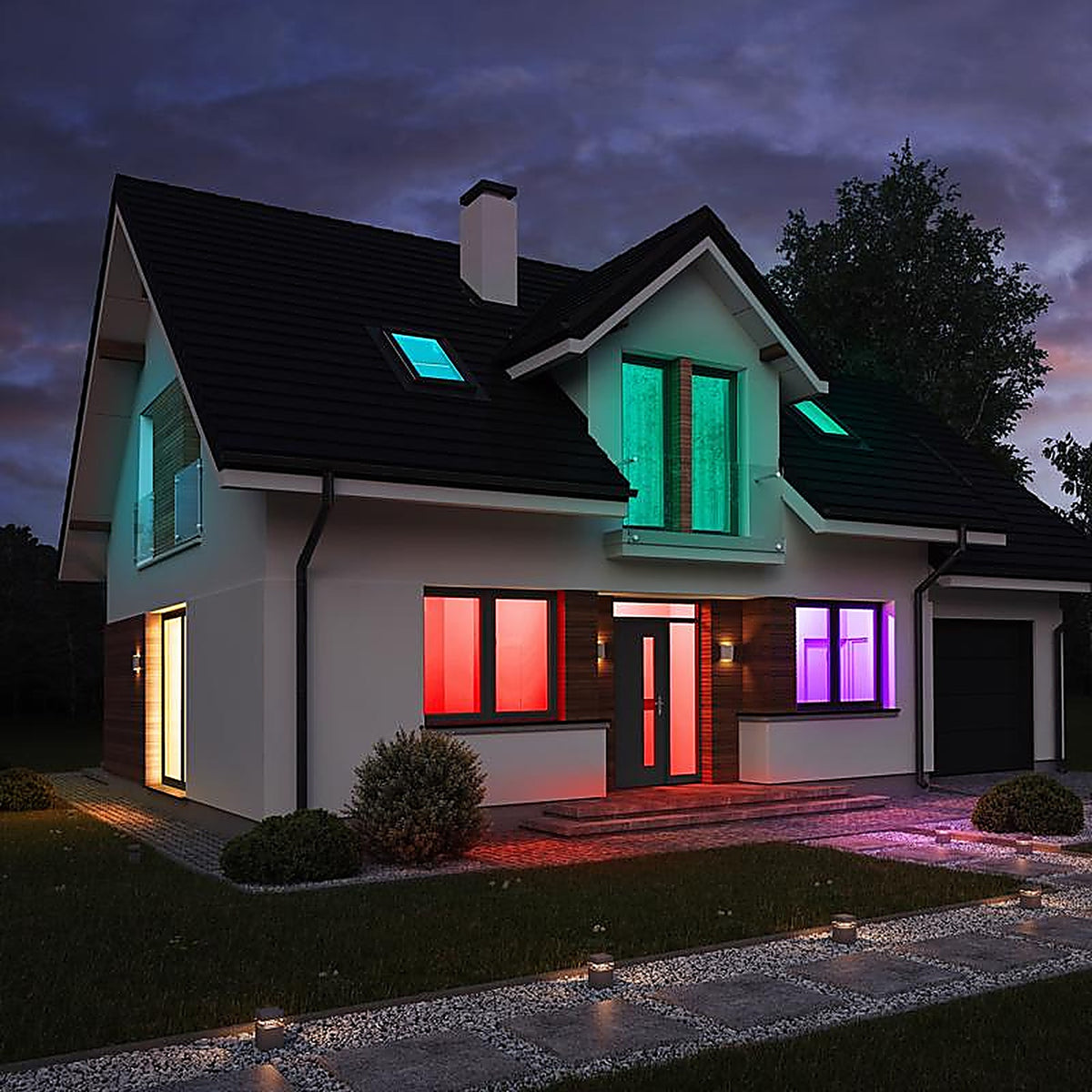 Feit Electric OM100/RGBWCA/AG A21 E26 (Medium) LED Smart Bulb Color Changing 100 W 1 pk