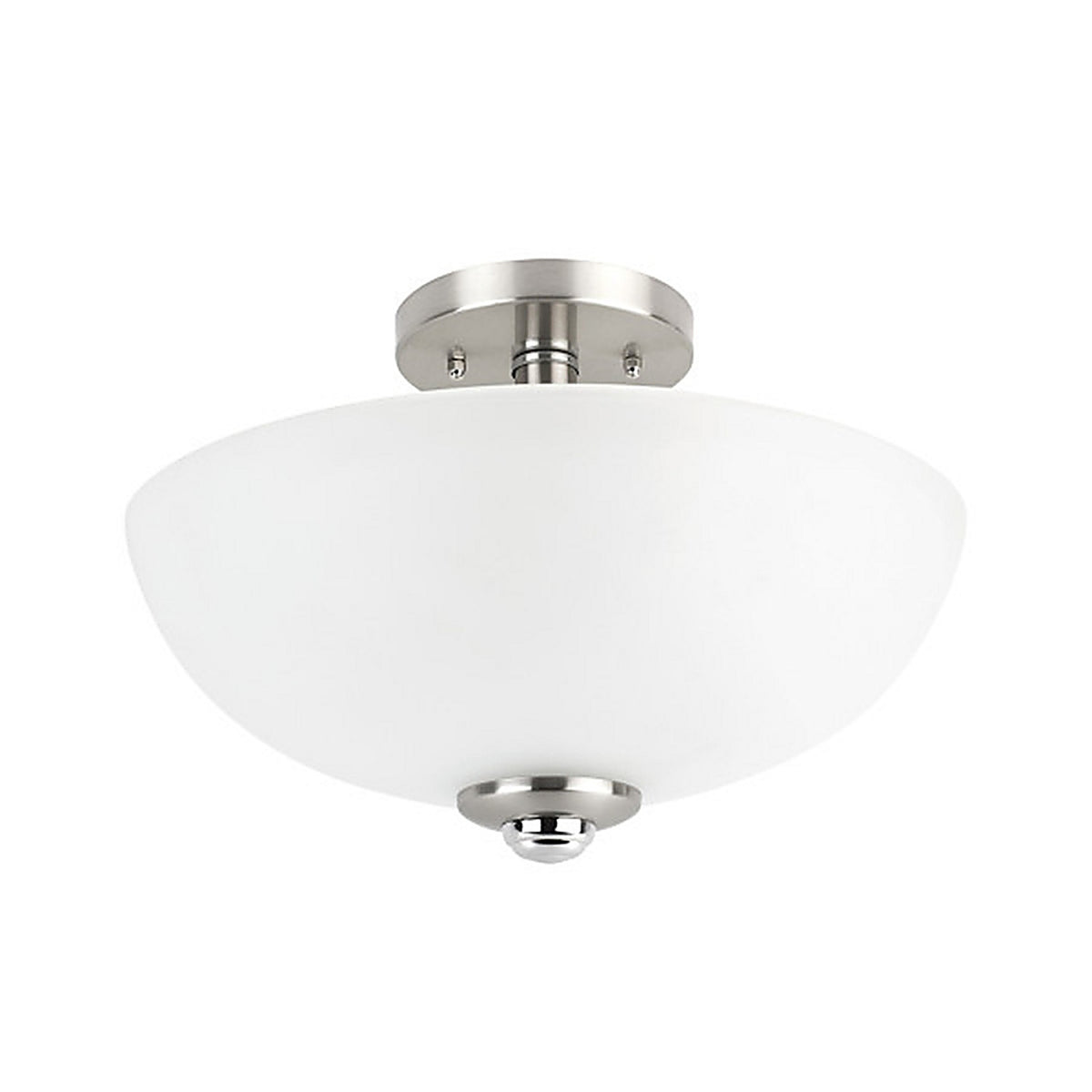 Globe Electric 63357 Hudson 8.25 in. H X 13 in. W X 13 in. L Brushed Nickel Ceiling Light