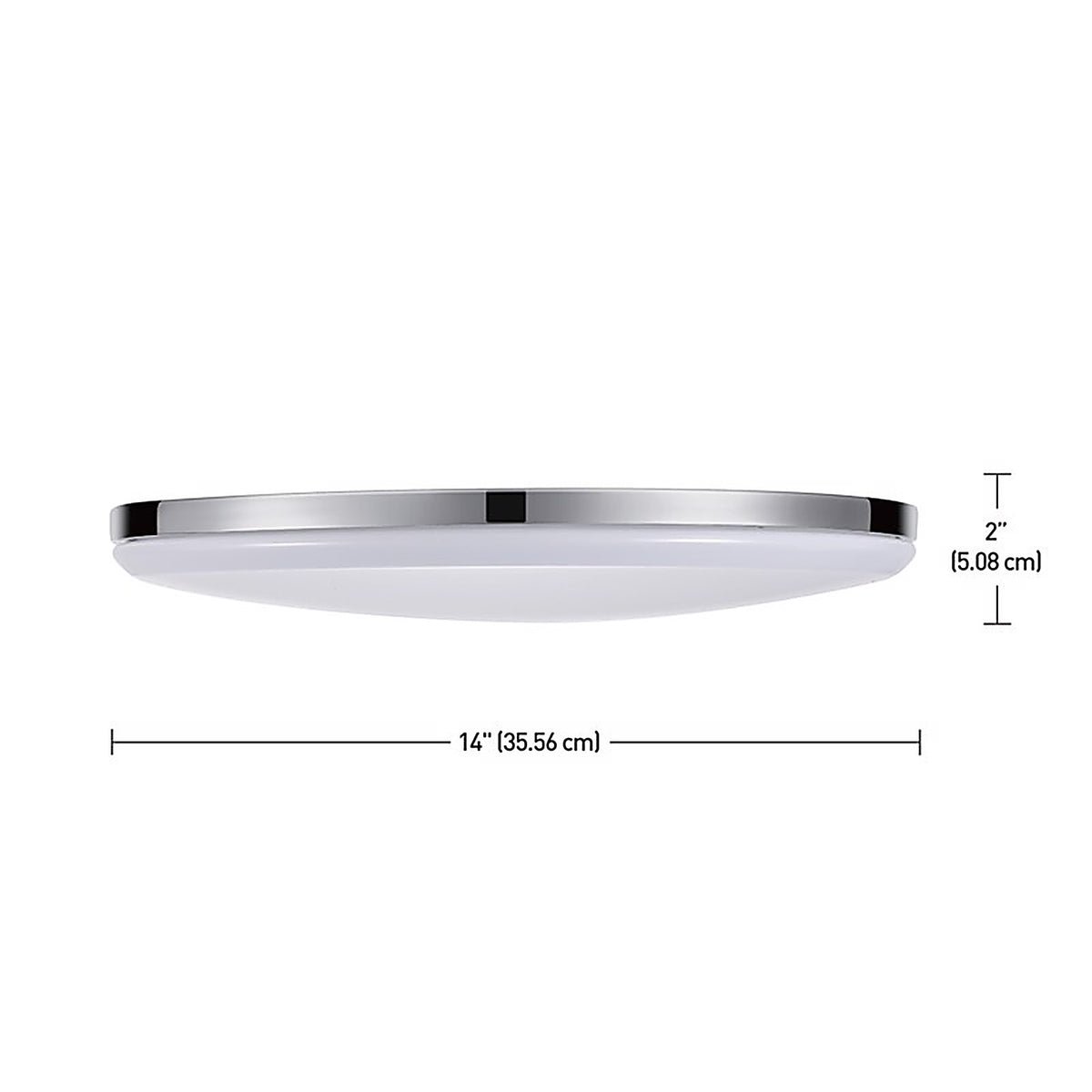 Globe Electric 65584 Ellington 2 in. H X 14 in. W X 14 in. L Chrome Ceiling Light