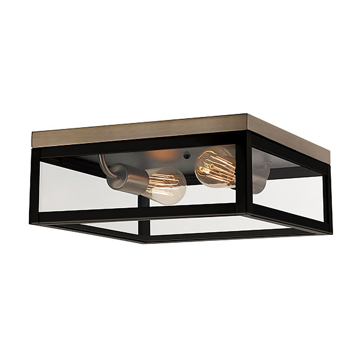 Globe Electric 65919 Verona 5.12 in. H X 13 in. W X 13 in. L Dark Bronze Ceiling Light