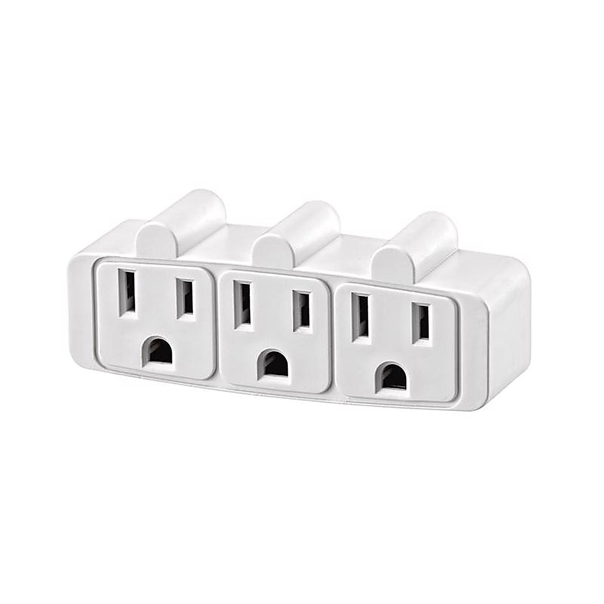 Leviton - C28-00697-01W - Grounded 3 Outlets Outlet Adapter 1 Pack