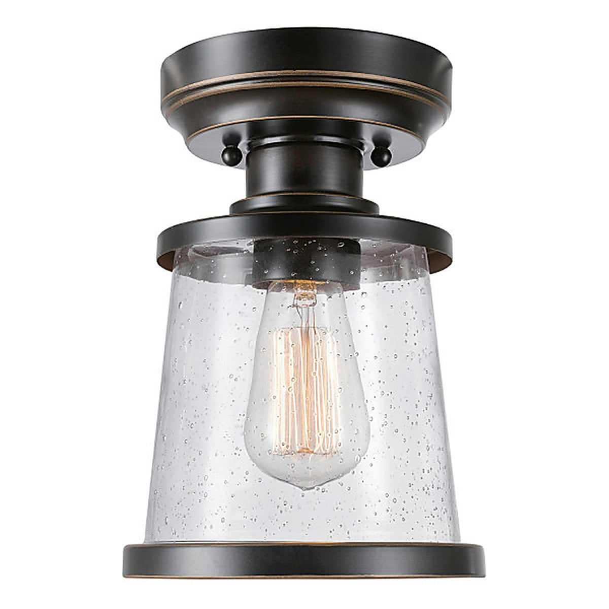 Globe Electric 44301 Charlie 9.6 in. H X 6.7 in. W X 6.7 in. L Oil Rubbed Bronze Ceiling Light
