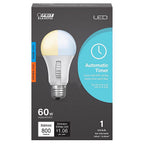 Feit Electric OM602CCTCATIMER Intellibulb A19 E26 (Medium) LED Bulb Soft White 60 Watt Equivalence 1 pk
