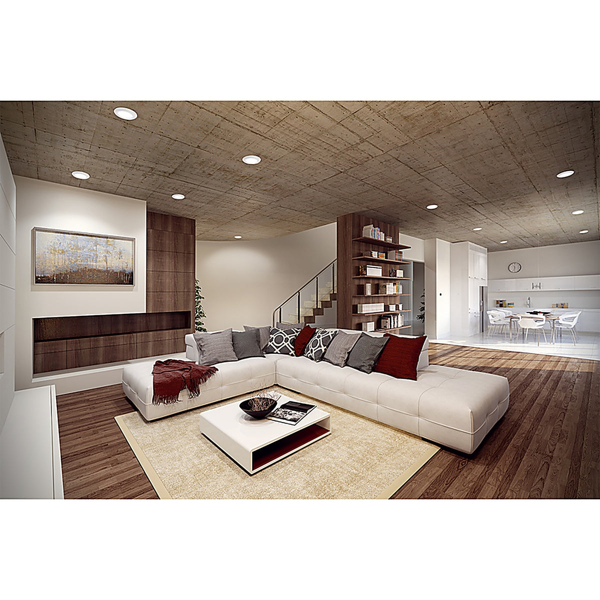 Halo - BLD406930WHR - Bld4 Series Matte Soft White 4 In. W LED Canless Recessed Downlight 8 W