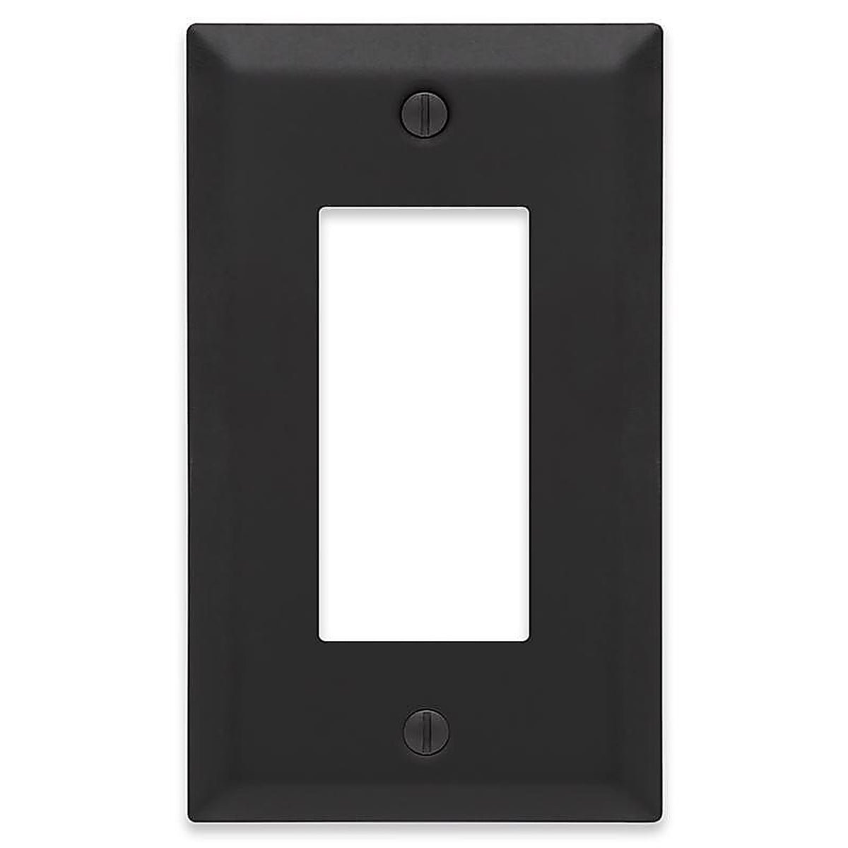 Amerelle 163RMB Century Matte Black 1 gang Stamped Steel Rocker Wall Plate 1/Pack