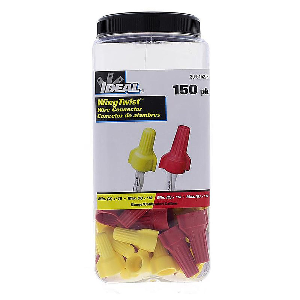Ideal Industries - 30-5152J - Wingtwist 10 AWG Wire Connectors Assorted 150 Pack