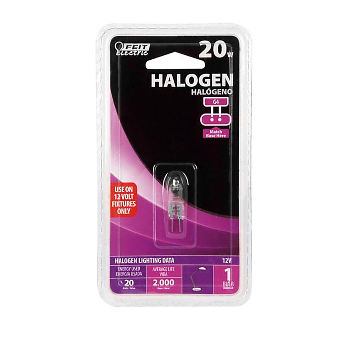 Feit Electric BPQ20T3/RP 20 W T3 Halogen Bulb 250 lm Soft White 1 pk