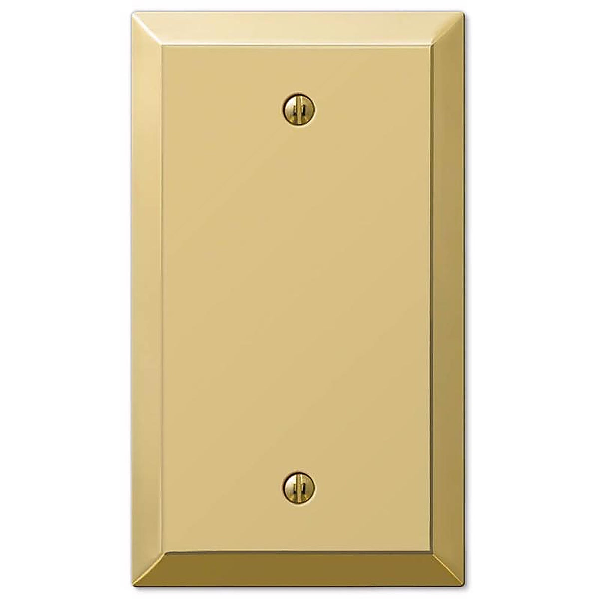 Amerelle - 163BBR - Century Polished Brass 1 Gang Stamped Steel Blank Wall Plate 1 Pack