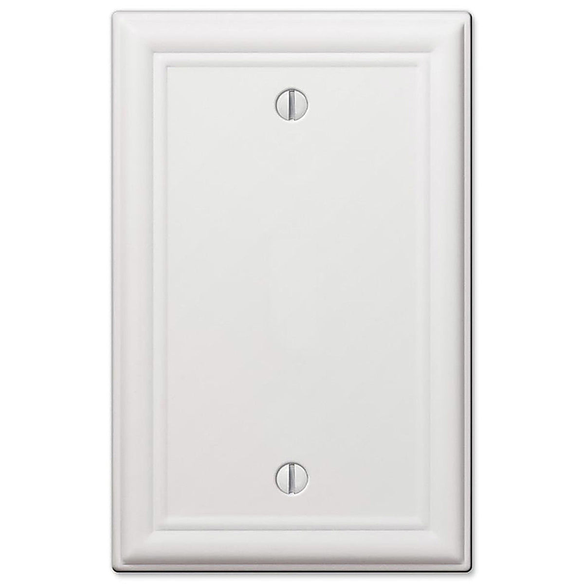 Amerelle 149BW Chelsea White 1 gang Stamped Steel Blank Wall Plate 1/Pack