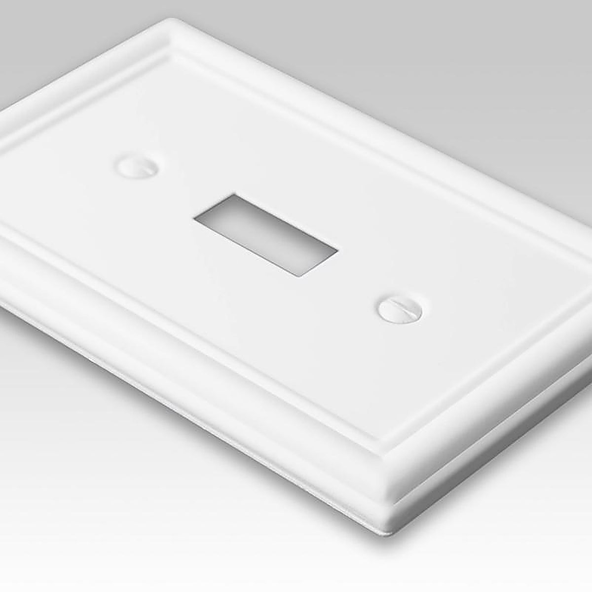 Amerelle 149TDW Chelsea White 2 gang Stamped Steel Duplex/Toggle Wall Plate 1/Pack