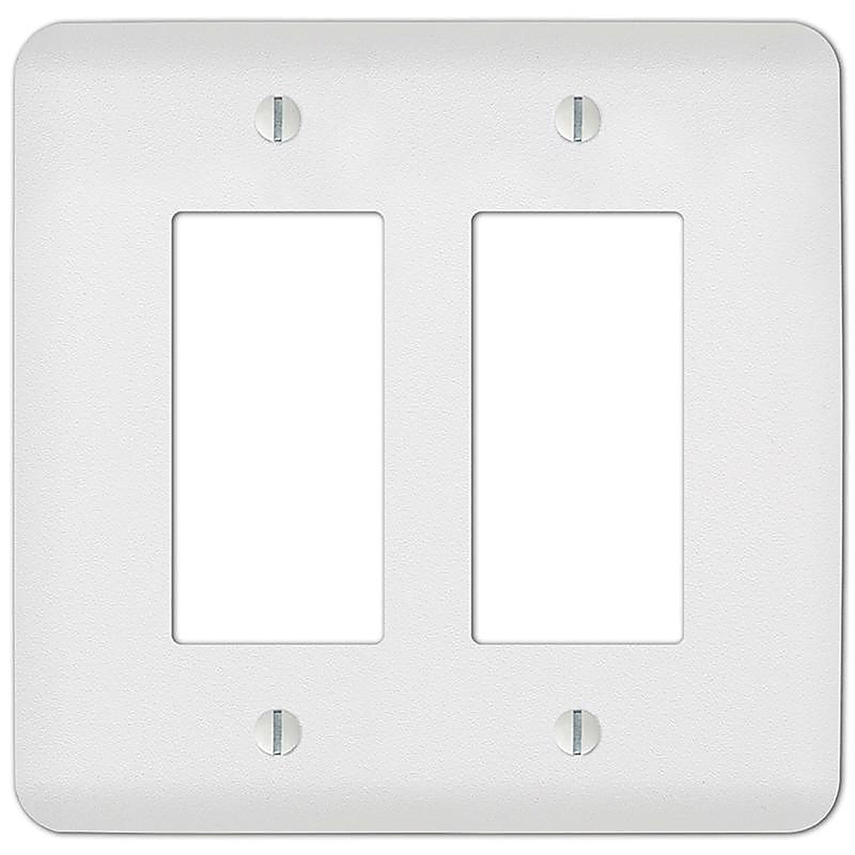 Amerelle 635RRW Perry Textured White 2 gang Stamped Steel Rocker Wall Plate 1 pk
