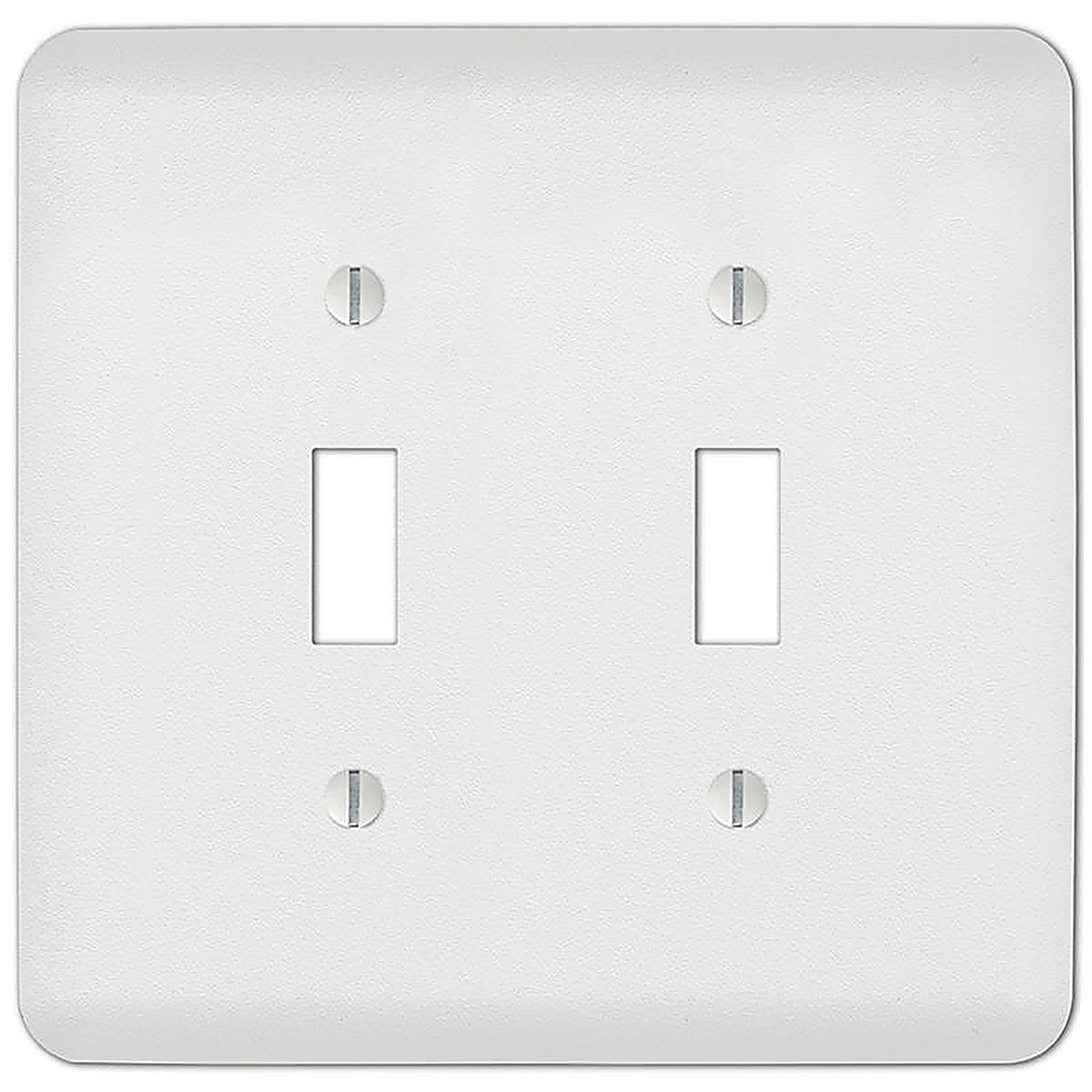 Amerelle 635TTW Perry Textured White 2 gang Stamped Steel Toggle Wall Plate 1/Pack