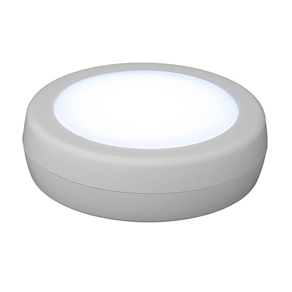 Amertac BL-PCCT-W1 White Battery Powered LED Puck Light 1 pk