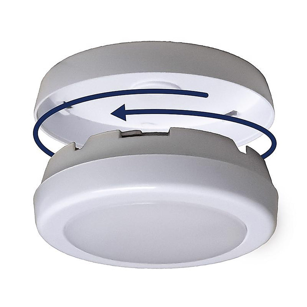 Amertac BL-PCCT-W1 White Battery Powered LED Puck Light 1 pk