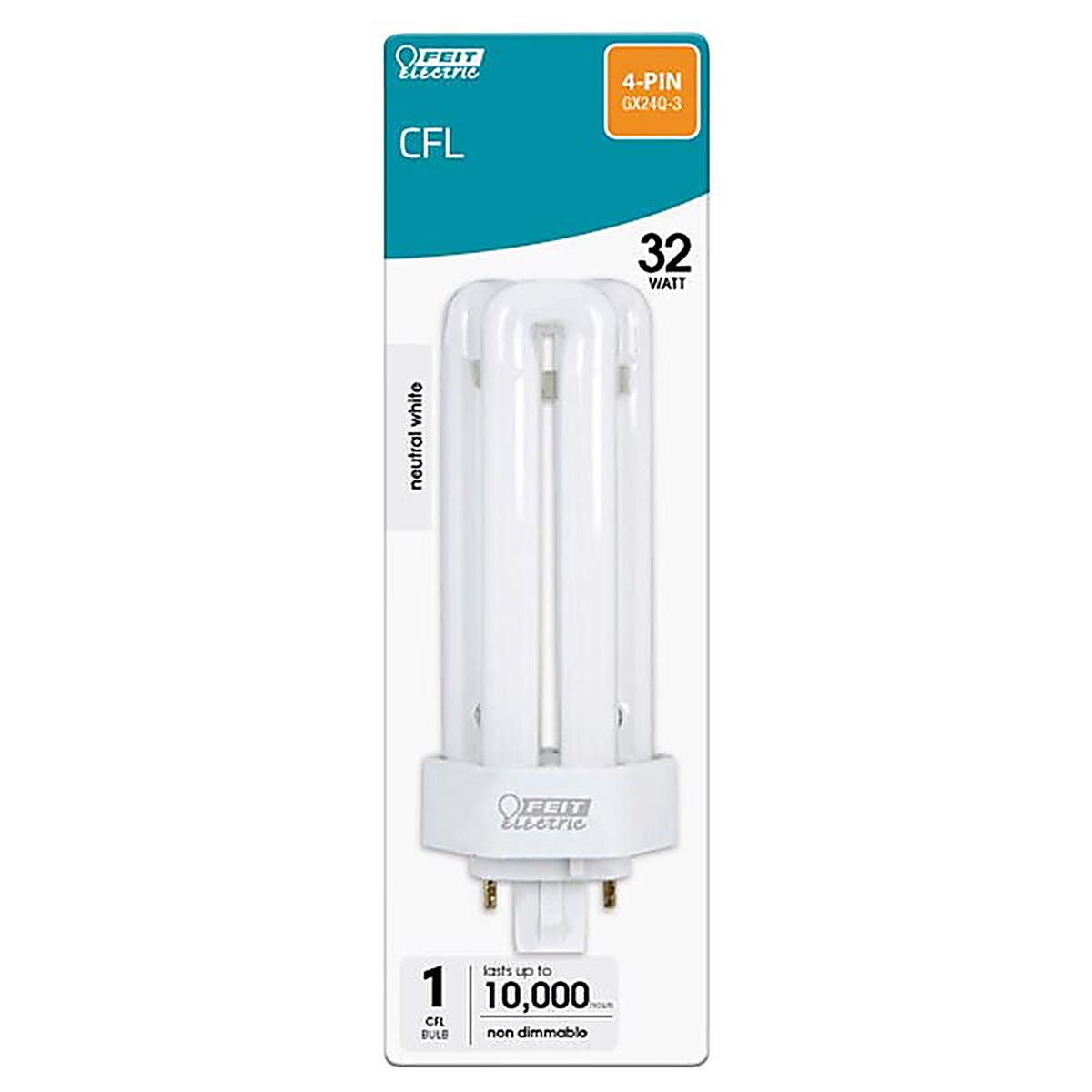 Feit - PLT32E/35 - 32 W Pl 1.9 In. D X 5.2 In. L Cfl Bulb Neutral White Speciality 3500 K 1 Pack