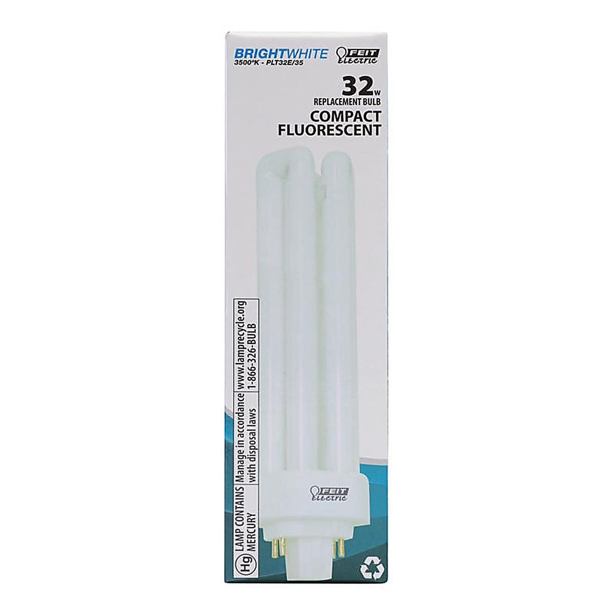 Feit - PLT32E/35 - 32 W Pl 1.9 In. D X 5.2 In. L Cfl Bulb Neutral White Speciality 3500 K 1 Pack
