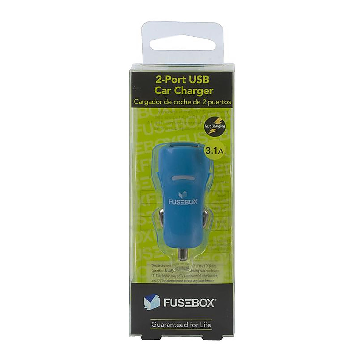 Fusebox - 141 0403 FB2 - Blue 2 Port USB Car Charger for All Mobile Devices