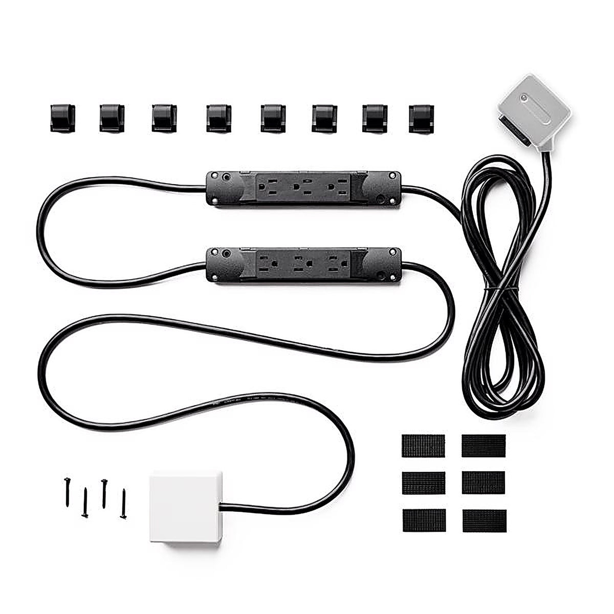 Charg - BE0100110000038 - 10 Ft. L 7 Outlets Power Strip with USB Ports White 1000 J