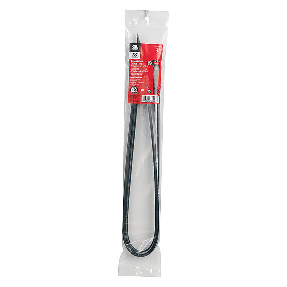 Gardner Bender - 47-127UVB - 28 In. L Black Cable Tie 3 Pack