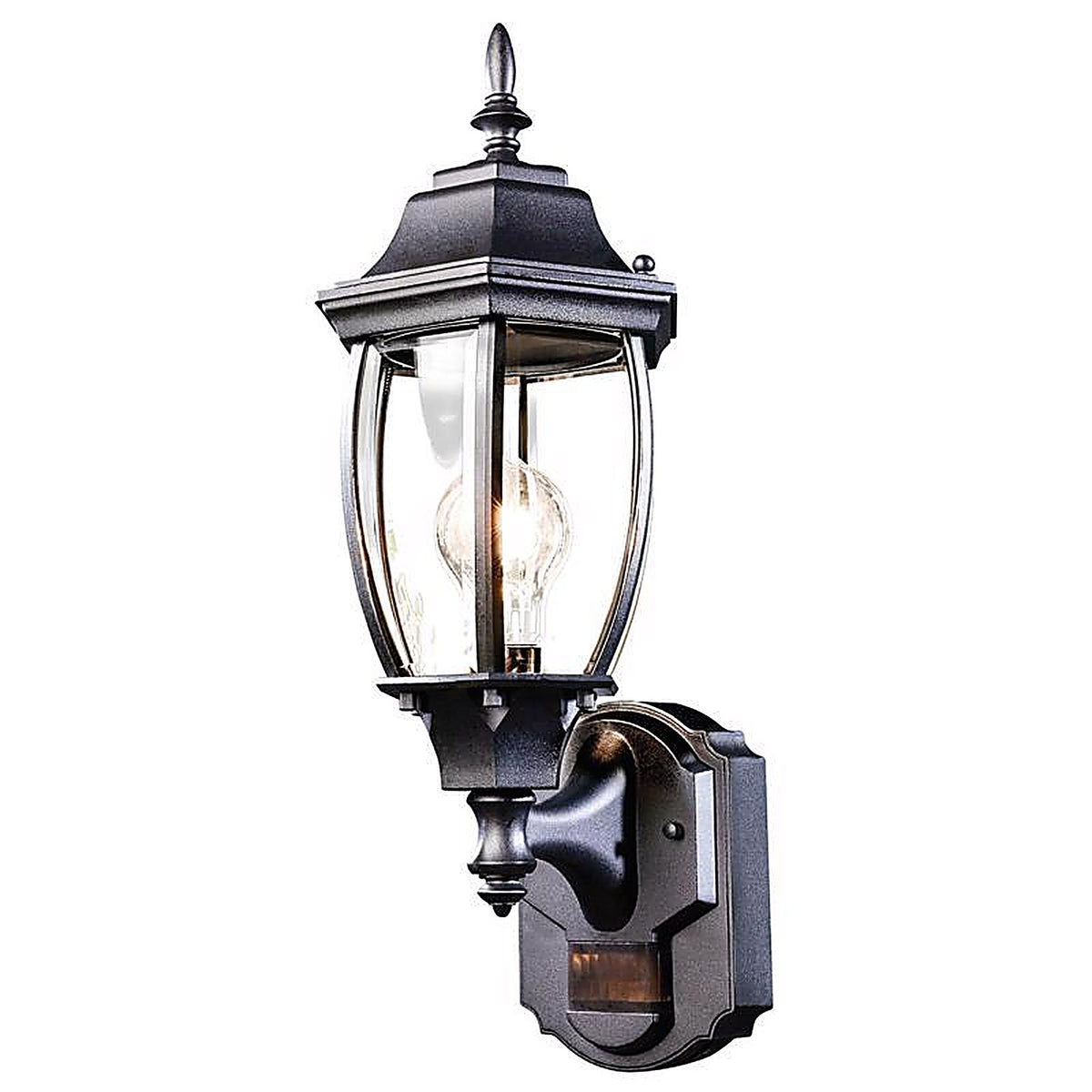 Globe Electric 60000002 Ashford Matte Black Motion-Sensing LED Wall Lantern