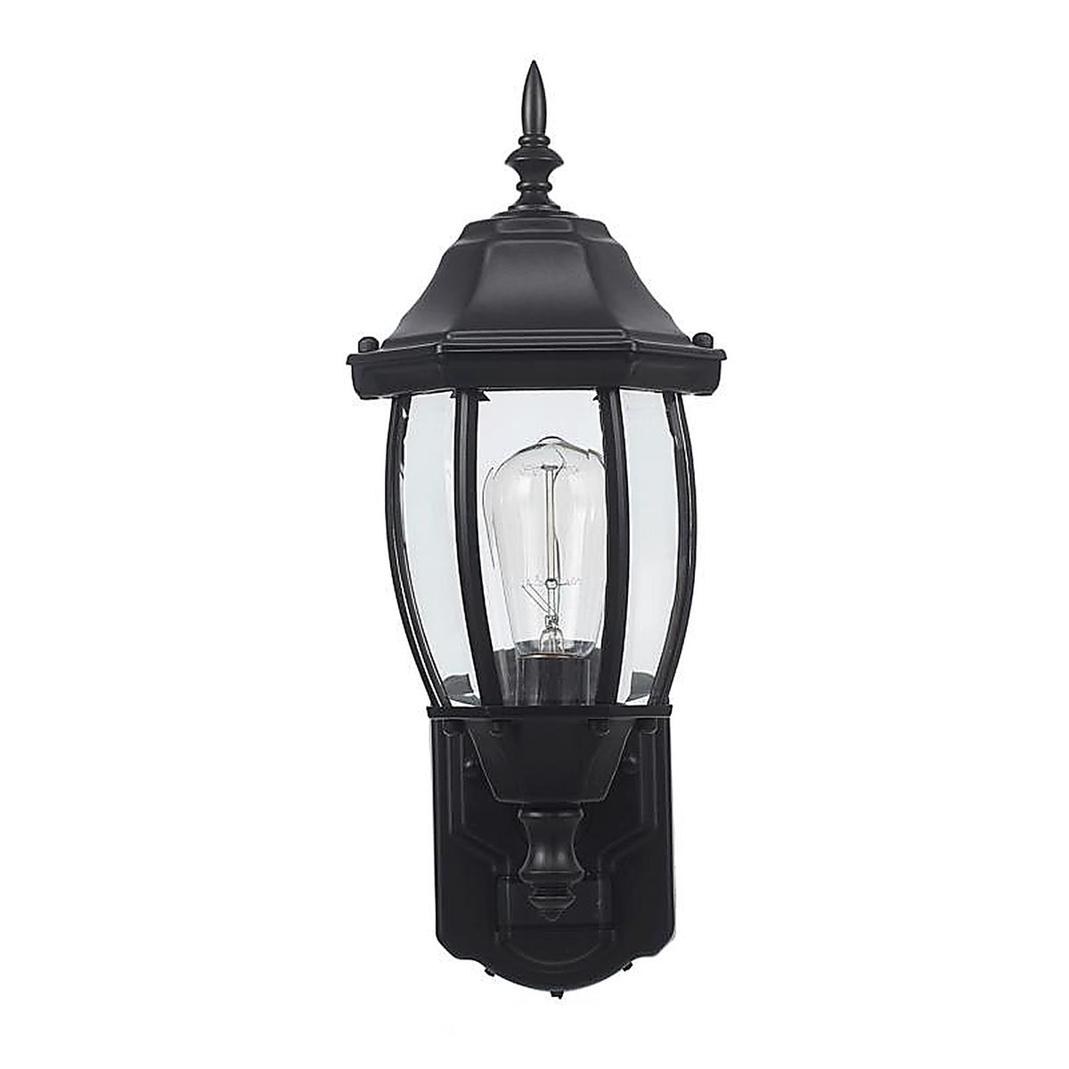Globe Electric 60000002 Ashford Matte Black Motion-Sensing LED Wall Lantern