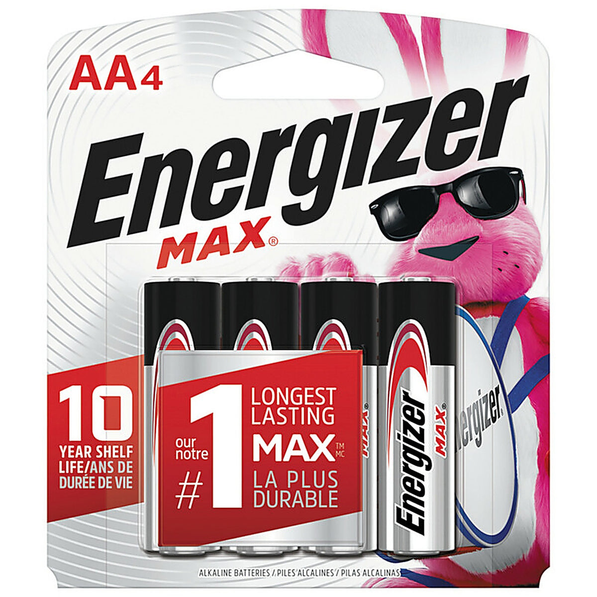 Energizer E91BP-4 Max AA Alkaline Batteries 4 pk Carded