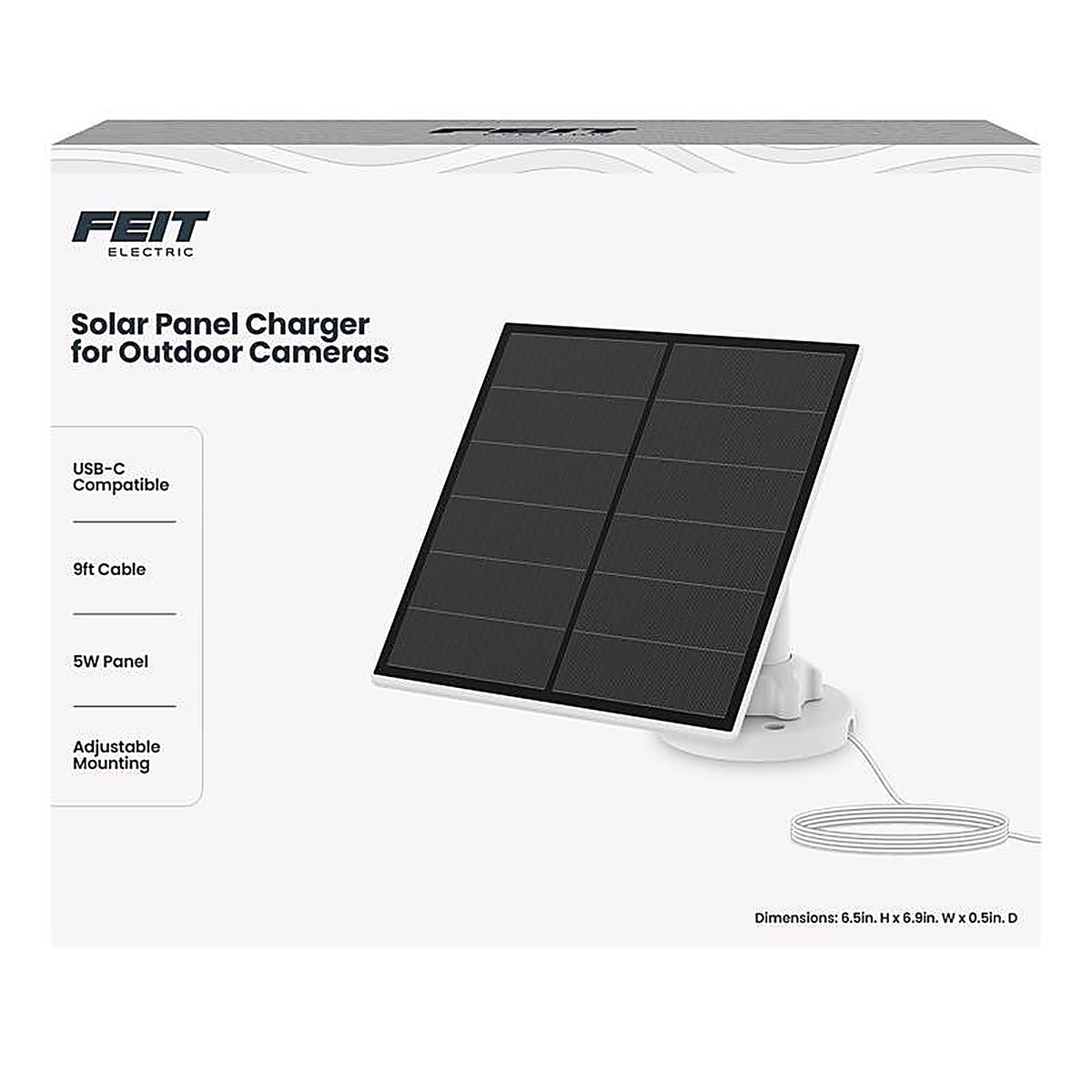 Feit Electric PANEL/SOL/CAM Black Solar Charger 108 in.