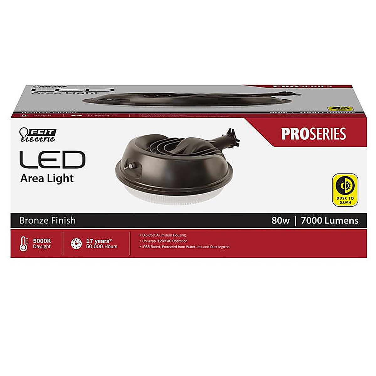 Feit Electric S9.5AREA850DBZV Dusk to Dawn Hardwired LED Bronze Area Light