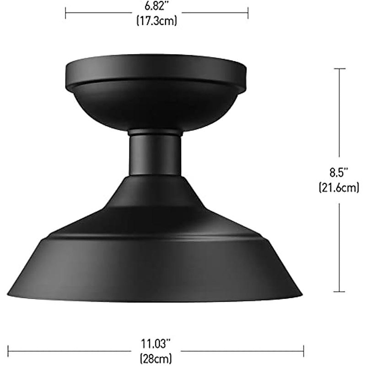Globe Electric - 44677 - Kurt 8.5 In. H X 11 In. W X 11 In. L Matte Black Black Ceiling Light