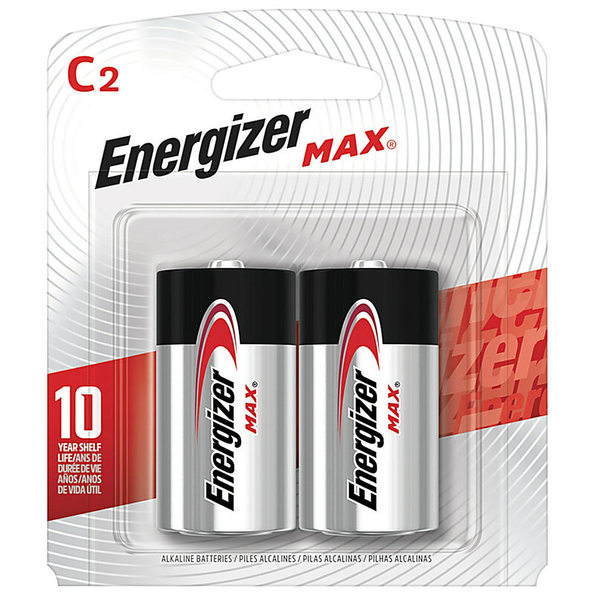 Energizer E93BP-2 Max C Alkaline Batteries 2 pk Carded
