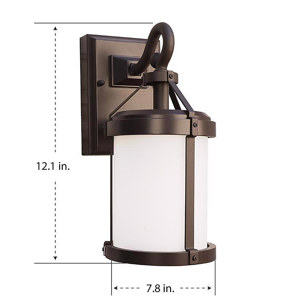 Feit - LAN11RND/SYNCBZ - Smart Home Bronze Dusk to Dawn LED Wall Lantern