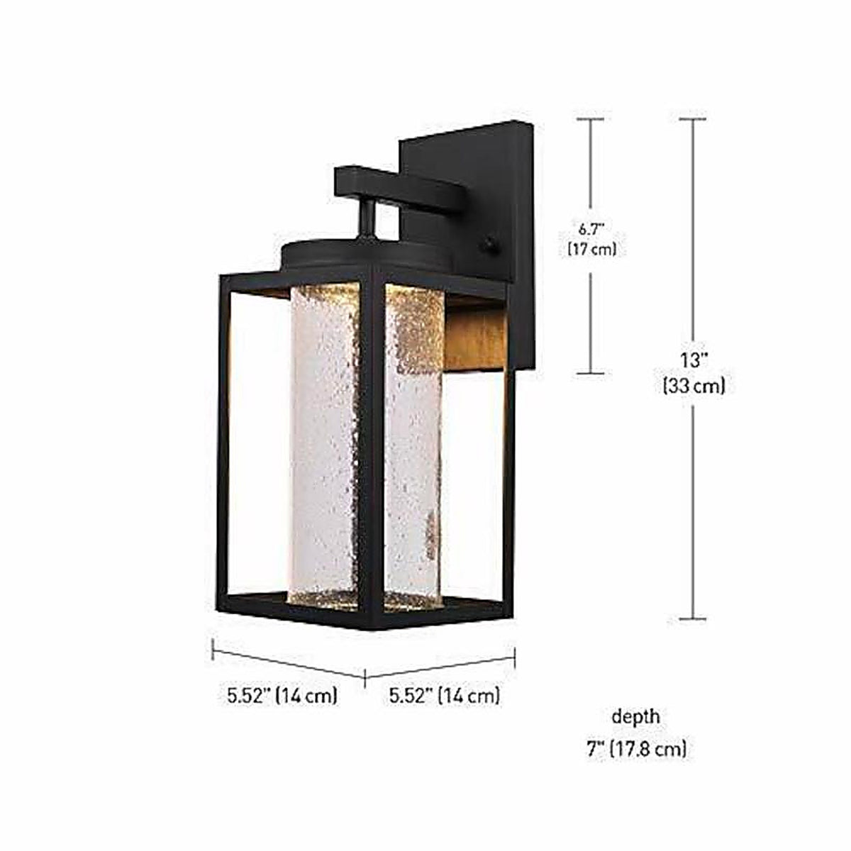 Globe Electric 44359 Capulet 1-Light Matte Black Wall Sconce