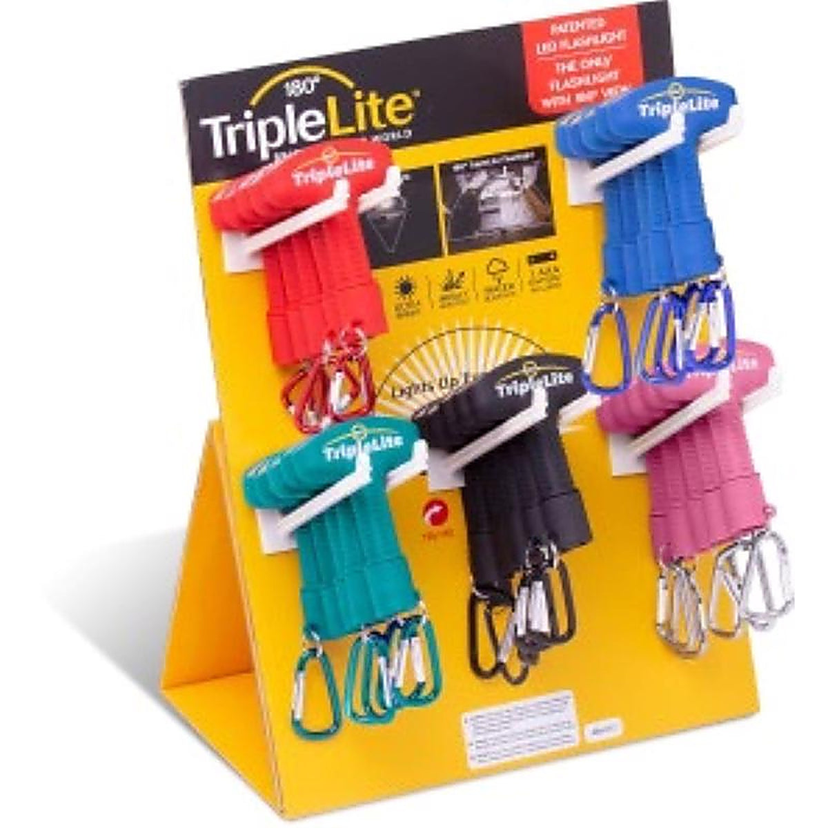 TripleLite - TL050-POP-RYBBP - 50 LM Assorted LED Flashlight with Key Ring Aaa Battery