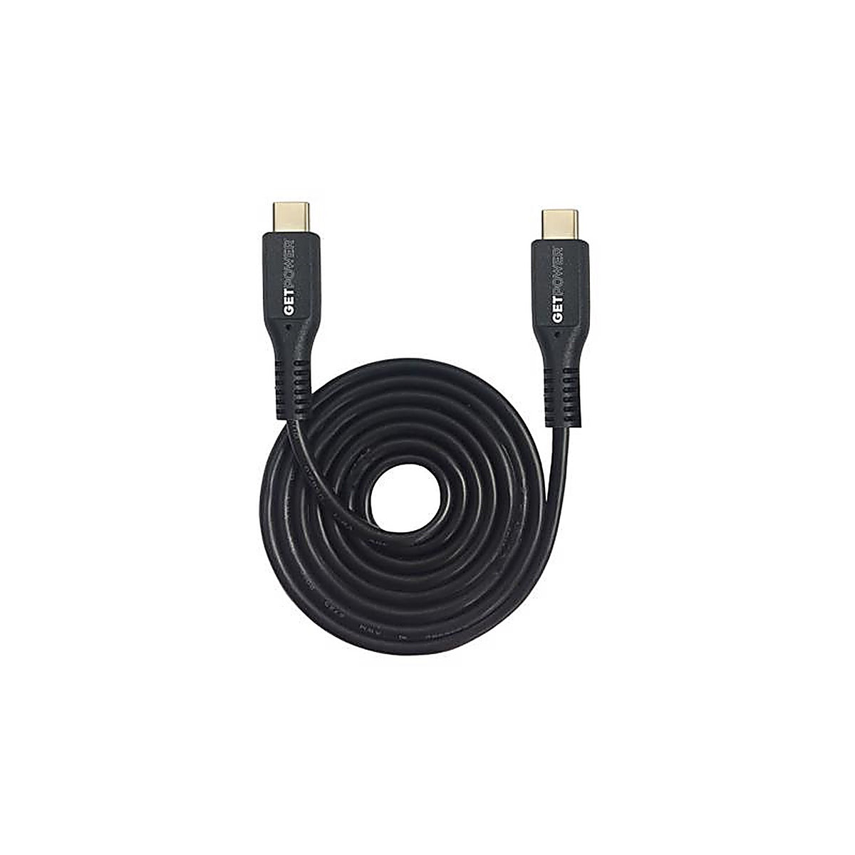 GetPower GP-USBC-USBC Black Hi-Speed USB Charge/Sync Cable For Universal 3 ft. L