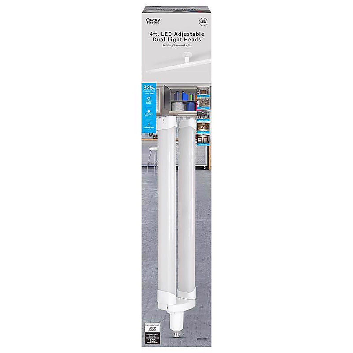 Feit Electric ADJ5000/485KLED 40 W ED26 LED Foldable Light 5000 lm Daylight High Lumen 1 pk
