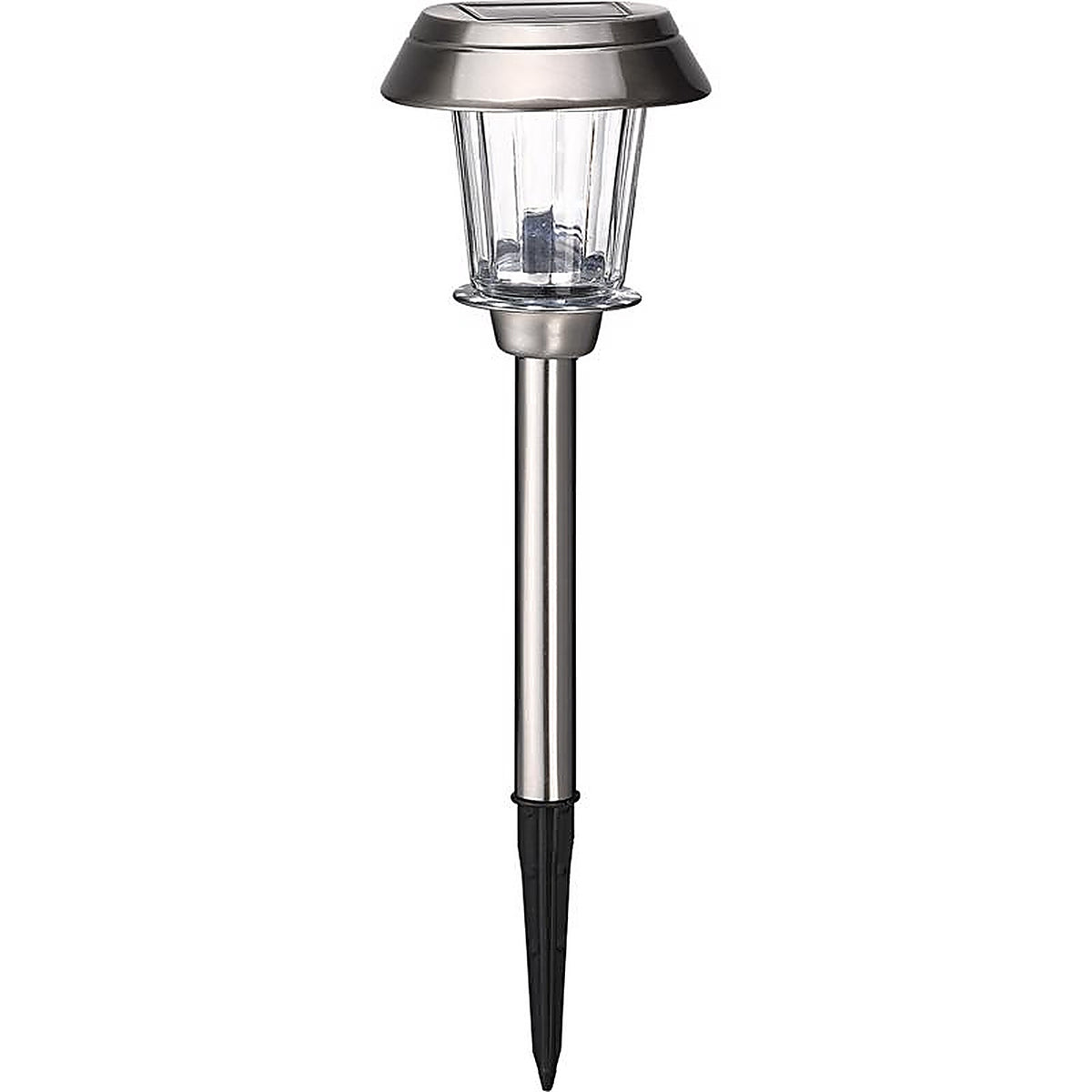 Living Accents - GLE738369S-PDQ - Brushed Nickel Solar Powered 0.2 W LED Pathway Light 1 Pack