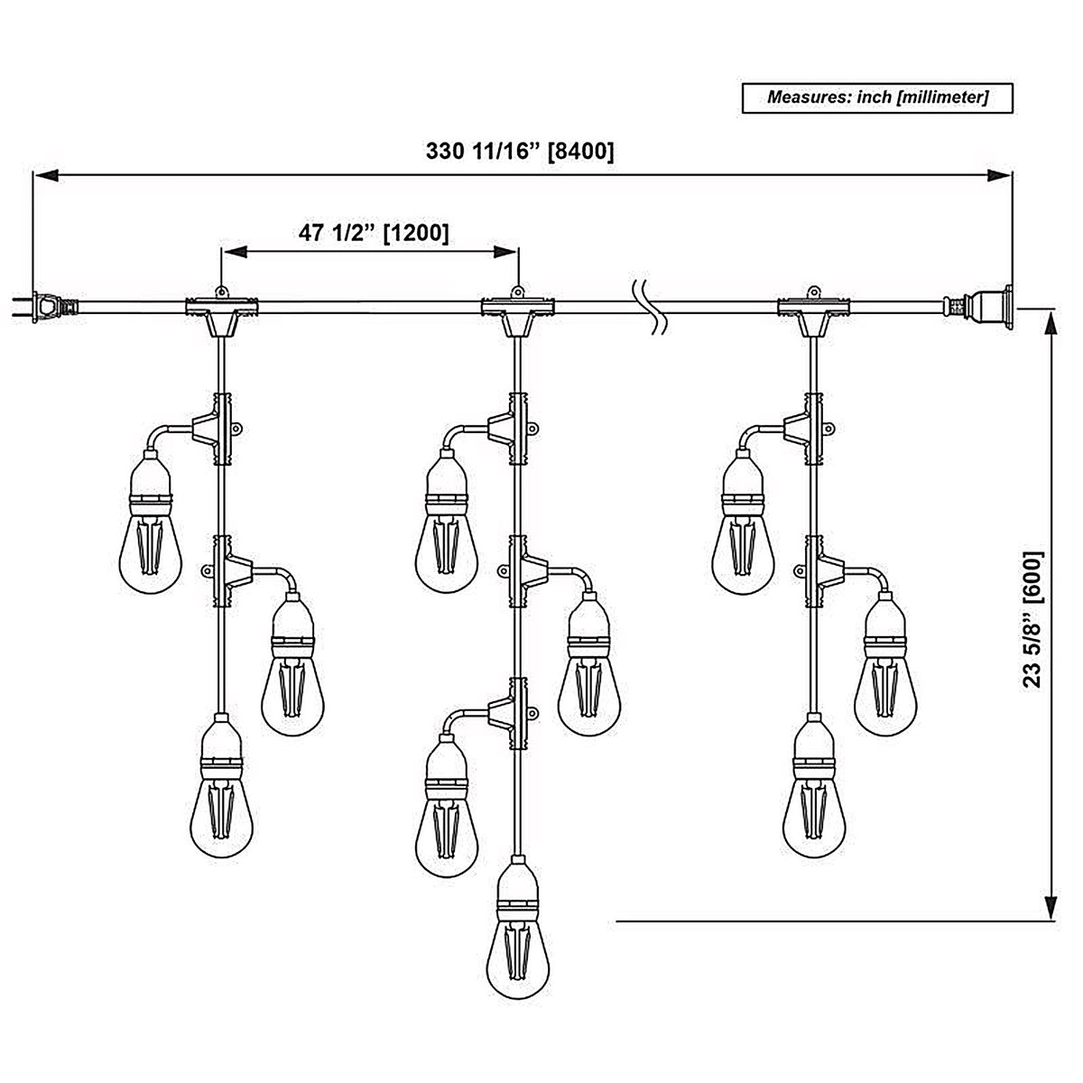 Feit Electric SLM12-10/FIL LED String Lights Clear 12 ft. 10 lights
