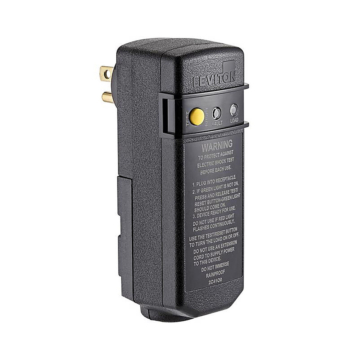 Leviton R51-GSRA1-THD Commercial Thermoplastic GFCI Plug 5-15R 3 Wire
